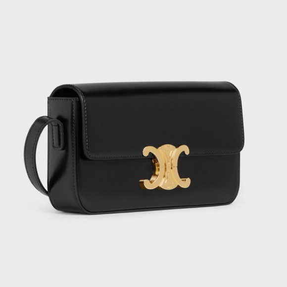 Celine Handbags - TRIOMPHE SHOULDER BAG IN SHINY CALFSKIN
BLACK